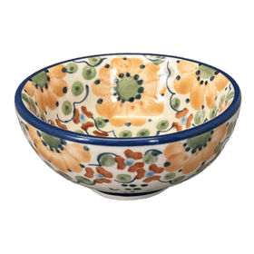 Polish Pottery Dipping Bowl (Autumn Harvest) | M153S-LB Additional Image at PolishPotteryOutlet.com