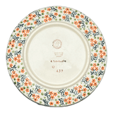 Plate, Round, Dessert, 7.25" in "Peach Blossoms - Solid Rim" by Manufaktura | T131S-AS46A