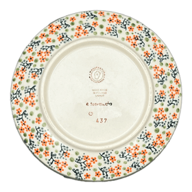 Polish Pottery Plate, Round, Dessert, 7.25" in "Peach Blossoms - Solid Rim" by Manufaktura | T131S-AS46A Additional Image at PolishPotteryOutlet.com