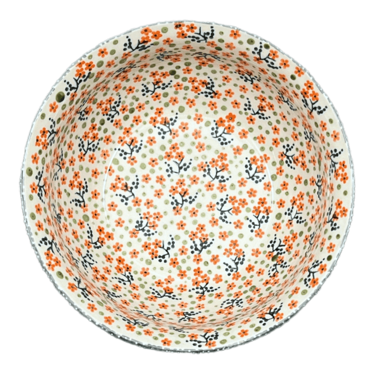 Bowl, Round, 9" Bowl in "Peach Blossoms" by Manufaktura | M086S-AS46