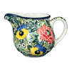 Polish Pottery Creamer, 10 oz in "Tropical Love" by Ceramika Artystyczna | A341-U4705 at PolishPotteryOutlet.com