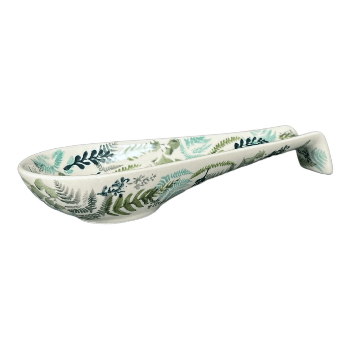 Spoon Rest, Large, 9.25" in "Scattered Ferns" by Manufaktura | P007S-GZ39