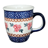 A picture of a Polish Pottery Mars Mug (Parade of Roses) | K081T-MCR1 as shown at PolishPotteryOutlet.com/products/mars-mug-parade-of-roses-k081t-mcr1