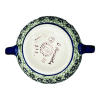 A picture of a Polish Pottery Bowl, Round, Sugar Bowl, 3.5" in "Perennial Garden" by Manufaktura | C015S-LM as shown at PolishPotteryOutlet.com/products/the-traditional-sugar-bowl-perennial-garden