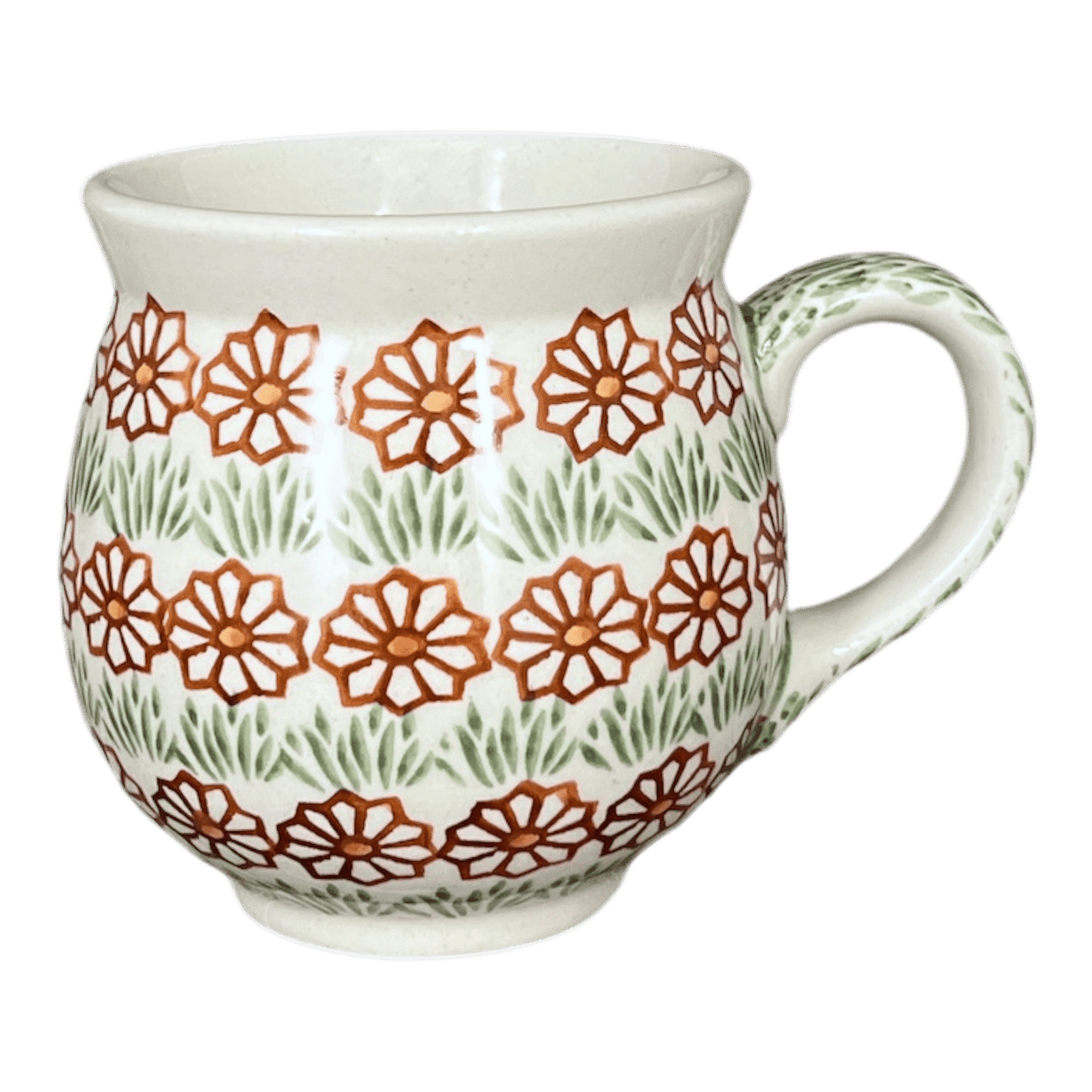 Mug, Belly Mug, 16oz Large in "Prairie Garden" by Manufaktura | K068T-DPST