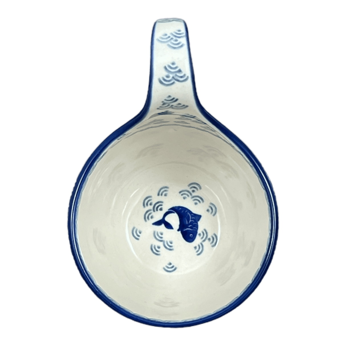 Bowl, Round, Loop Handle, 16 oz in "Koi Pond" by Ceramika Artystyczna | A845-2372X