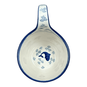 Polish Pottery Bowl, Round, 16 oz in "Koi Pond" by Ceramika Artystyczna | A845-2372X Additional Image at PolishPotteryOutlet.com