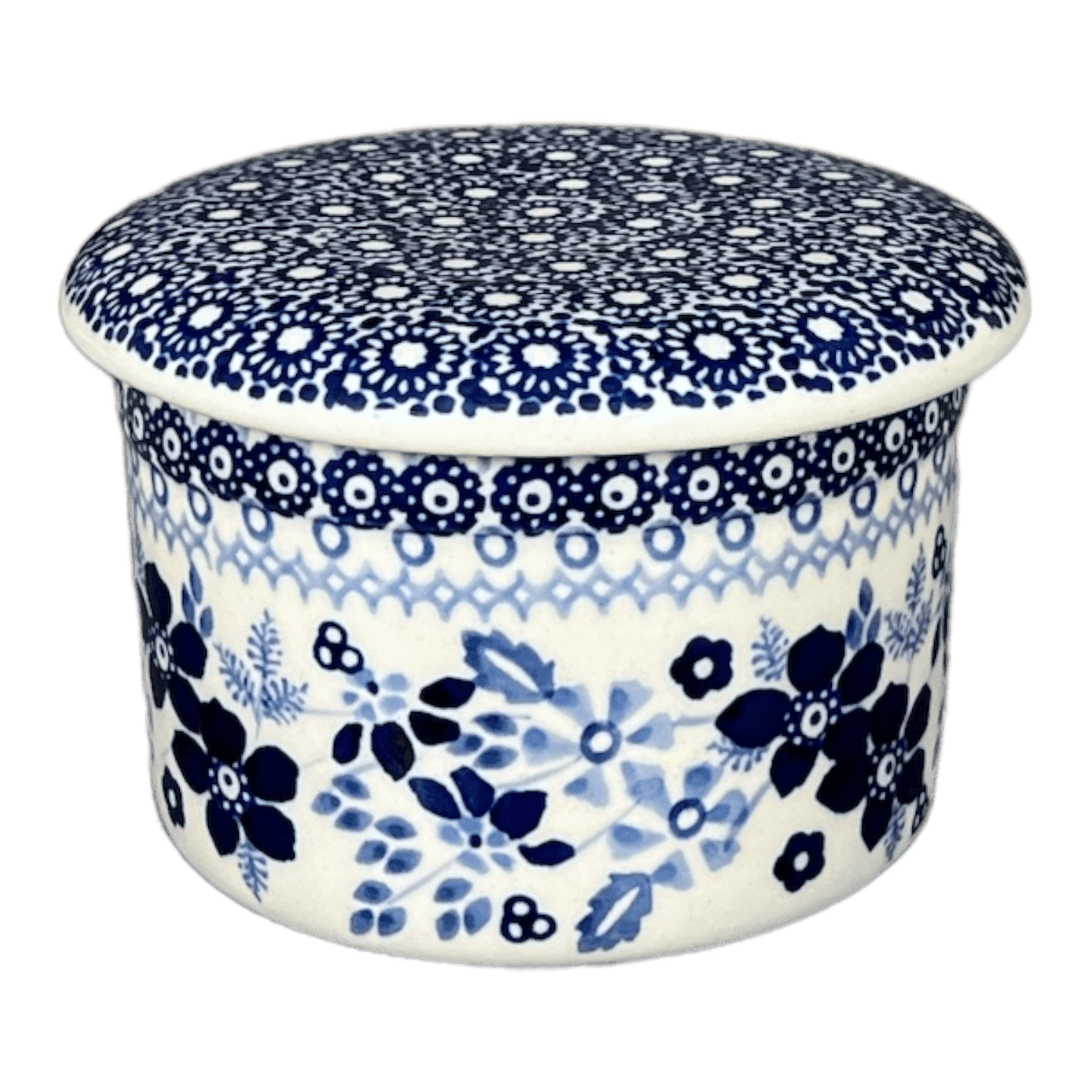 Butter Crock, 4.5" in "Duet in Blue" by Manufaktura | M136S-SB01