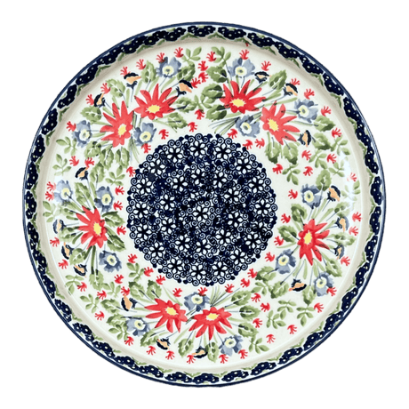 Tray, Round, 10.25" in "Floral Fantasy" by Manufaktura | T153S-P260