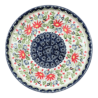 A picture of a Polish Pottery Tray, Round, 10.25" in "Floral Fantasy" by Manufaktura | T153S-P260 as shown at PolishPotteryOutlet.com/products/round-tray-floral-fantasy-t153s-p260