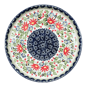 Polish Pottery Tray, Round, 10.25" in "Floral Fantasy" by Manufaktura | T153S-P260 Additional Image at PolishPotteryOutlet.com