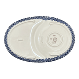 Plate, Oval, Soup & Sandwich, 11.75" x 7.25" in "Flower Power" by Manufaktura | P006T-JS14