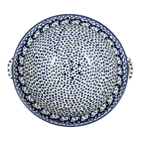 A picture of a Polish Pottery Berry Bowl (Kitty Cat Path) | D038T-KOT6 as shown at PolishPotteryOutlet.com/products/9-75-berry-bowl-kitty-cat-path-d038t-kot6