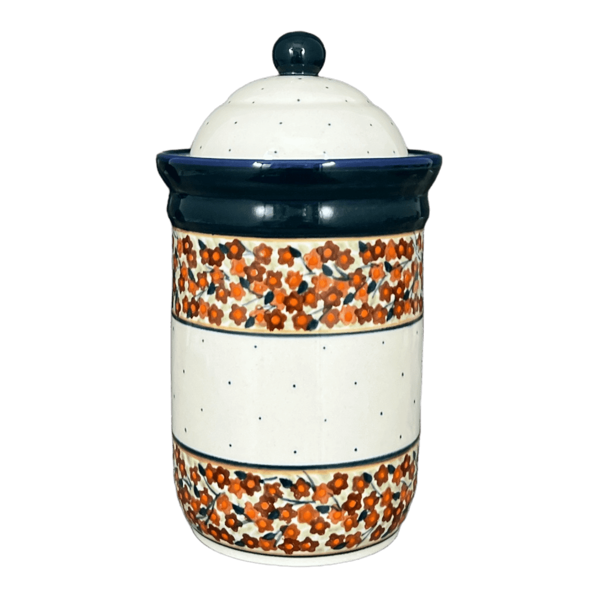 Canister, 1 Liter in "Orange Wreath" by Zaklady | Y1243-DU52