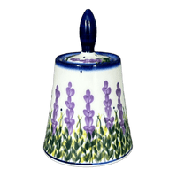 A picture of a Polish Pottery Bowl, Round, Opus, Sugar Bowl, 5.5", WR (WR9D) in "Lavender Fields" by W.R. Ceramika | WR9D-BW4 as shown at PolishPotteryOutlet.com/products/5-5-opus-sugar-bowl-lavender-fields-wr9d-bw4