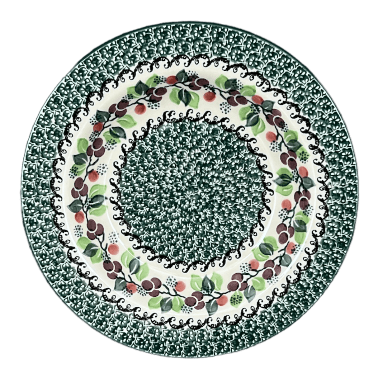 Plate, Round, Soup Plate, 9.25" in "Sugar Plums" by Ceramika Artystyczna | A014-2838Q