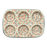 Muffin Pan, 8.5" x 12.5" in "Peach Blossoms - Solid Rim" by Manufaktura | F093S-AS46A