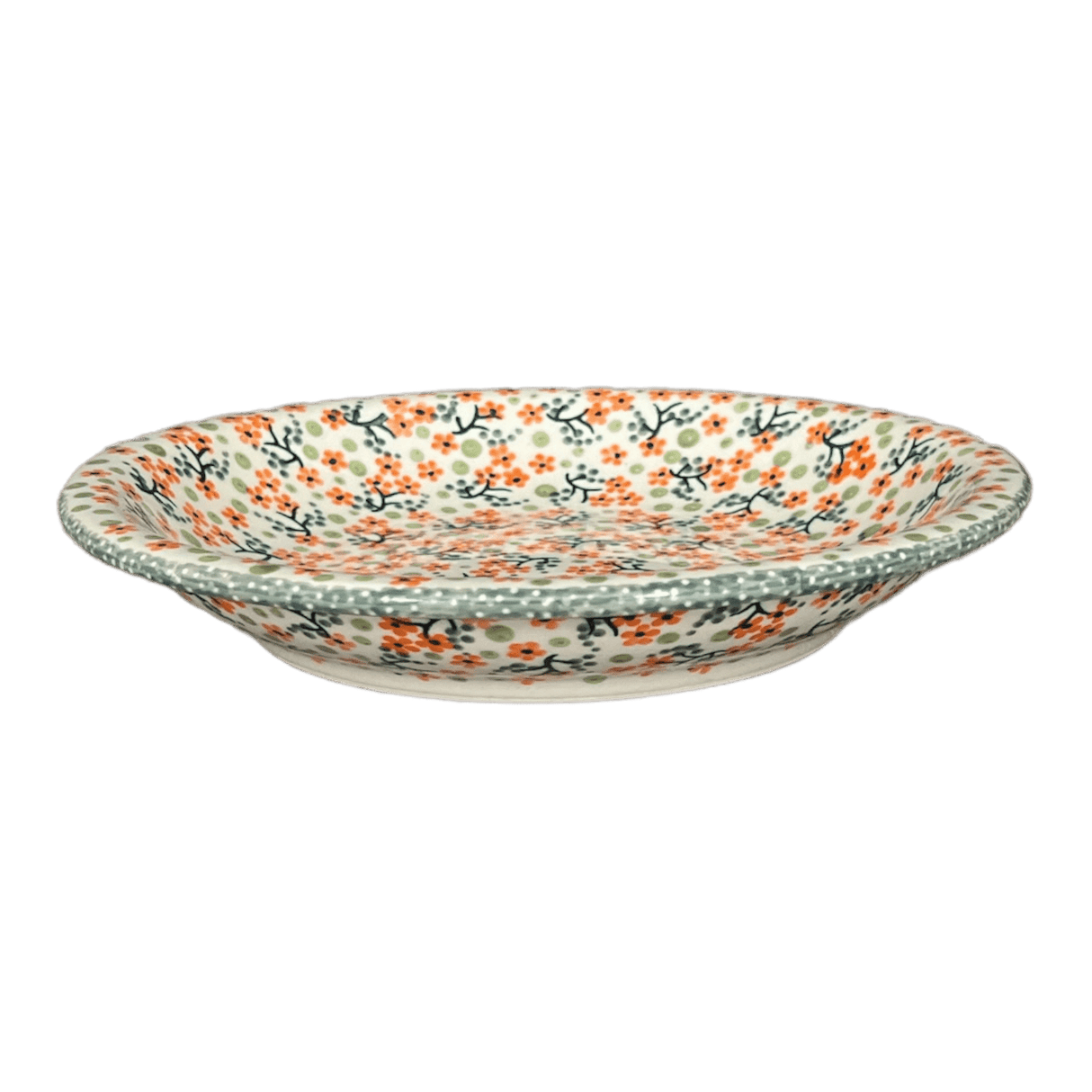 Bowl, Round, Pasta, 9.25" Bowl in "Peach Blossoms" by Manufaktura | T159S-AS46