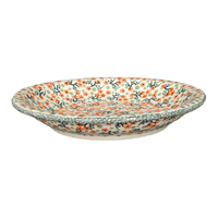 A picture of a Polish Pottery Bowl, Round, Pasta, 9.25" Bowl in "Peach Blossoms" by Manufaktura | T159S-AS46 as shown at PolishPotteryOutlet.com/products/9-25-pasta-bowl-peach-blossoms-t159s-as46