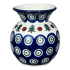 Polish Pottery Vase, Tall, 4" in "Peacock Pine" by Ceramika Artystyczna | A048-366X at PolishPotteryOutlet.com