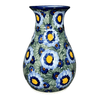 A picture of a Polish Pottery Vase, Tall, 8.5", WR (WR30D) in "Impressionist's Dream" by W.R. Ceramika | WR30D-AB3 as shown at PolishPotteryOutlet.com/products/8-5-tall-vase-impressionists-dream-wr30d-ab3