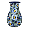 Polish Pottery Vase, Tall, 8.5", WR (WR30D) in "Impressionist's Dream" by W.R. Ceramika | WR30D-AB3 at PolishPotteryOutlet.com