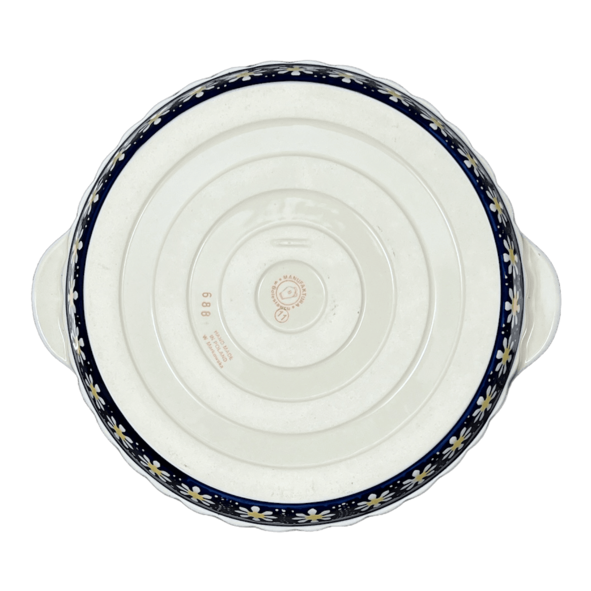 Baker, Round, Pie Plate, Handles, 9.75" in "Mornin' Daisy" by Manufaktura | Z148T-AM