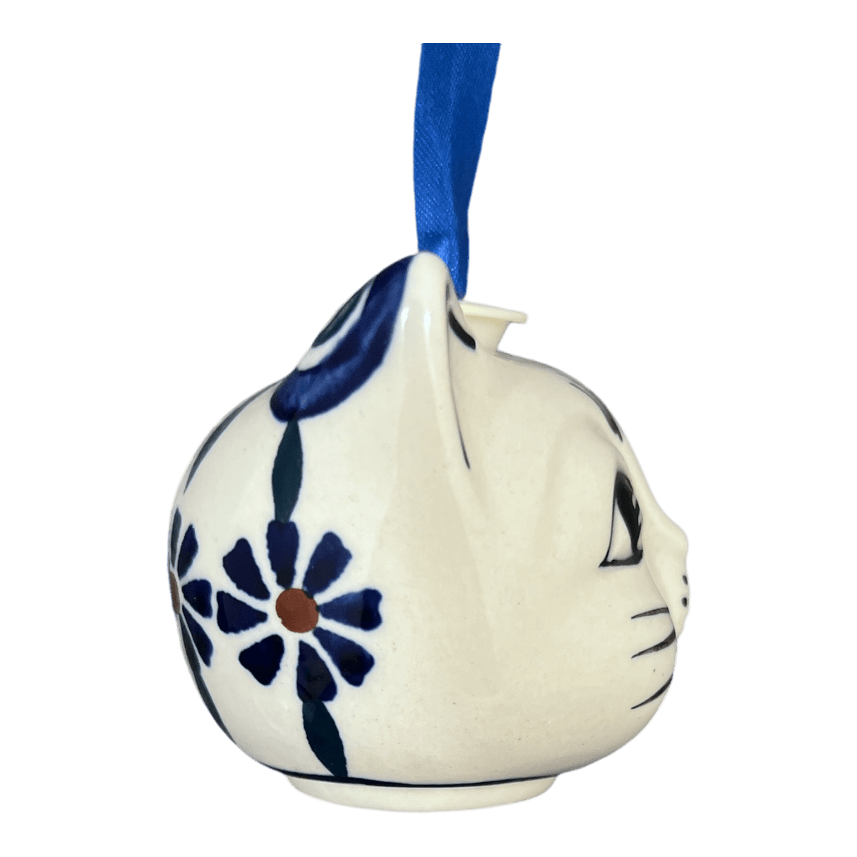 Ornament, Cat Head in "Floral Peacock" by Manufaktura | K142T-54KK