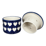 Butter Crock, 4.5" in "Sea of Hearts" by Manufaktura | M136T-SEA
