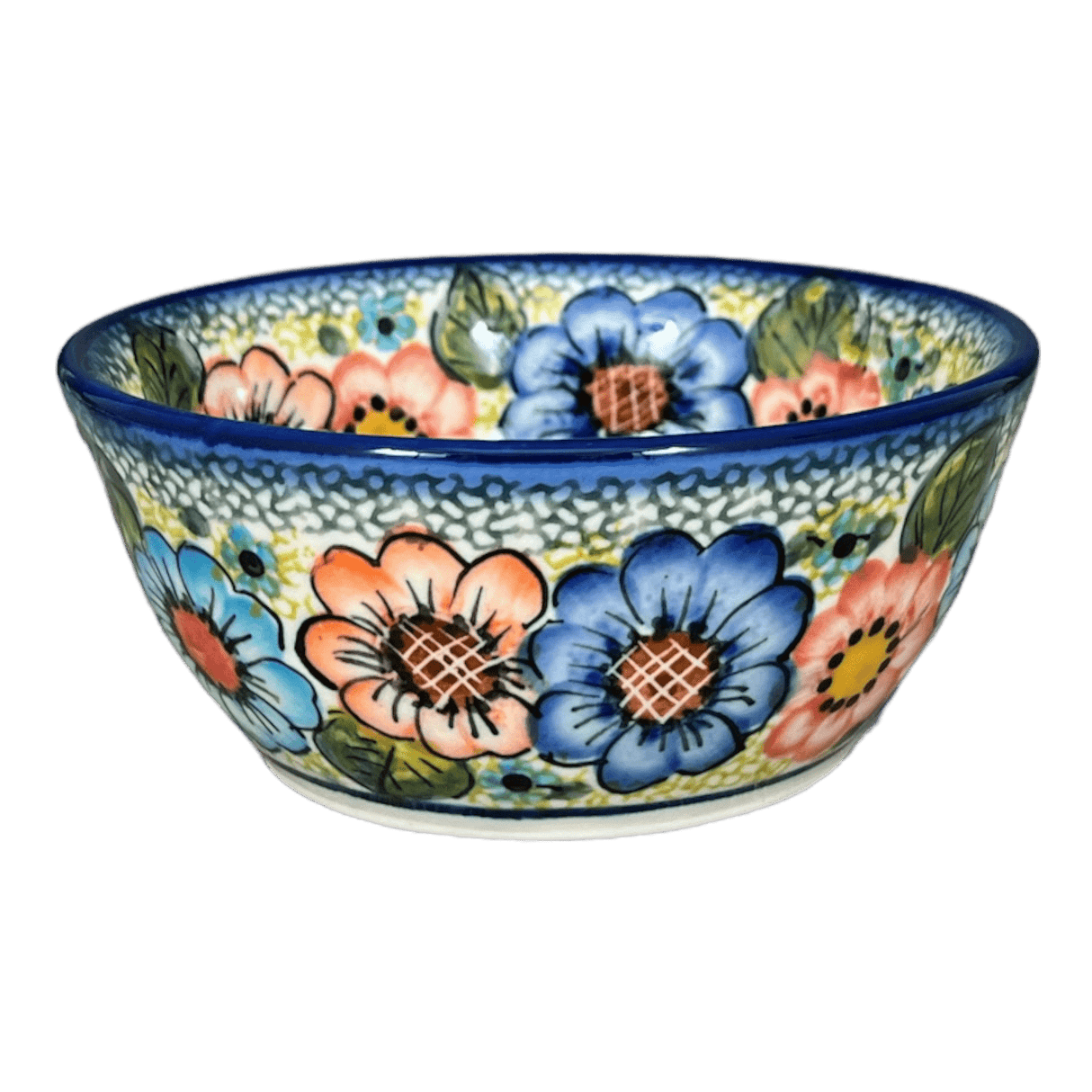 Bowl, Round, 6", WR (WR12B) in "Rainbow Field" by W.R. Ceramika | WR12B-WR54