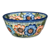 Polish Pottery Bowl, Round, 6", WR (WR12B) in "Rainbow Field" by W.R. Ceramika | WR12B-WR54 at PolishPotteryOutlet.com