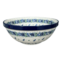 A picture of a Polish Pottery CA 11" Serving Bowl (Hyacinth in the Wind) | A055-2037X as shown at PolishPotteryOutlet.com/products/c-a-11-serving-bowl-hyacinth-in-the-wind-a055-2037x