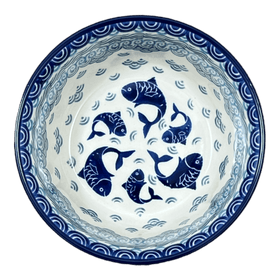 Polish Pottery Bowl, Round, 6.25" in "Koi Pond" by Ceramika Artystyczna  | A209-2372X Additional Image at PolishPotteryOutlet.com