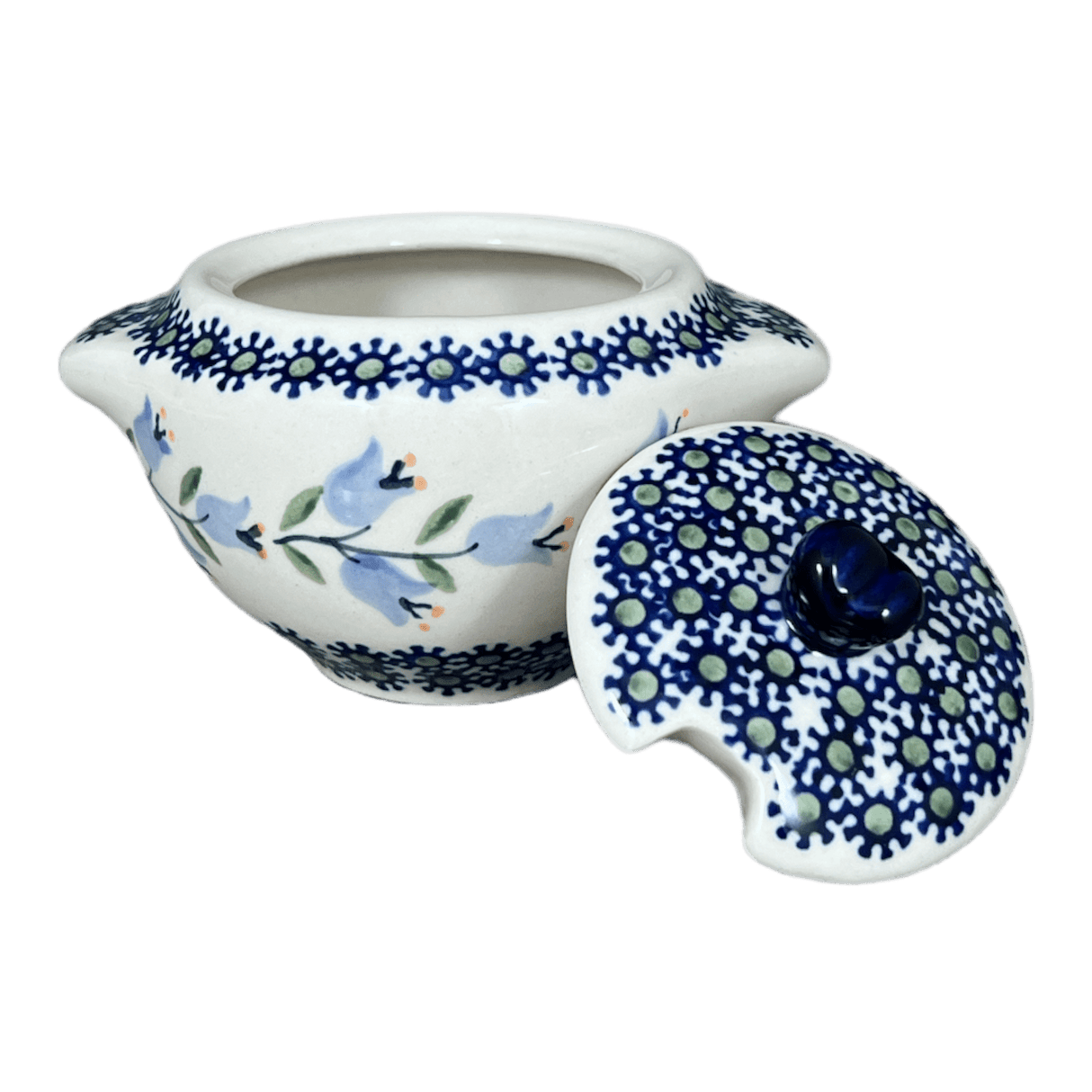 Bowl, Round, Sugar Bowl, 3" in "Lily of the Valley" by Manufaktura | C003T-ASD