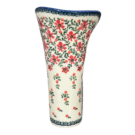 Vase, Fancy Vase, 9" in "Draping Red Florals" by Galia | GW05-PW3