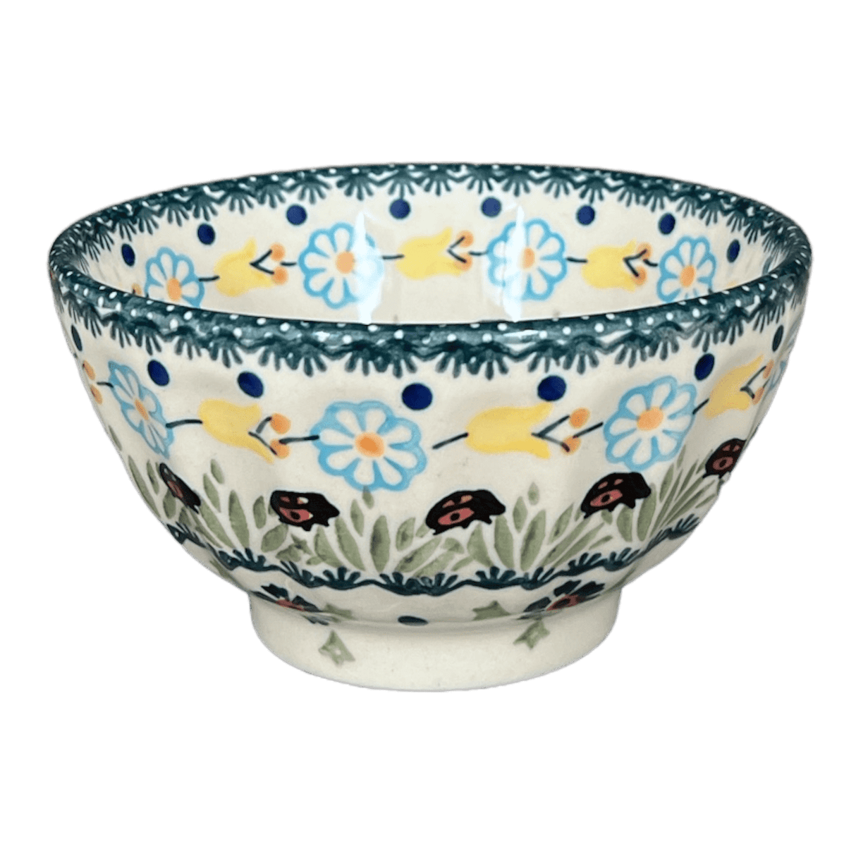 Bowl, Round, Fancy, 5.5" in "Lady Bugs" by Manufaktura | C018T-IF45