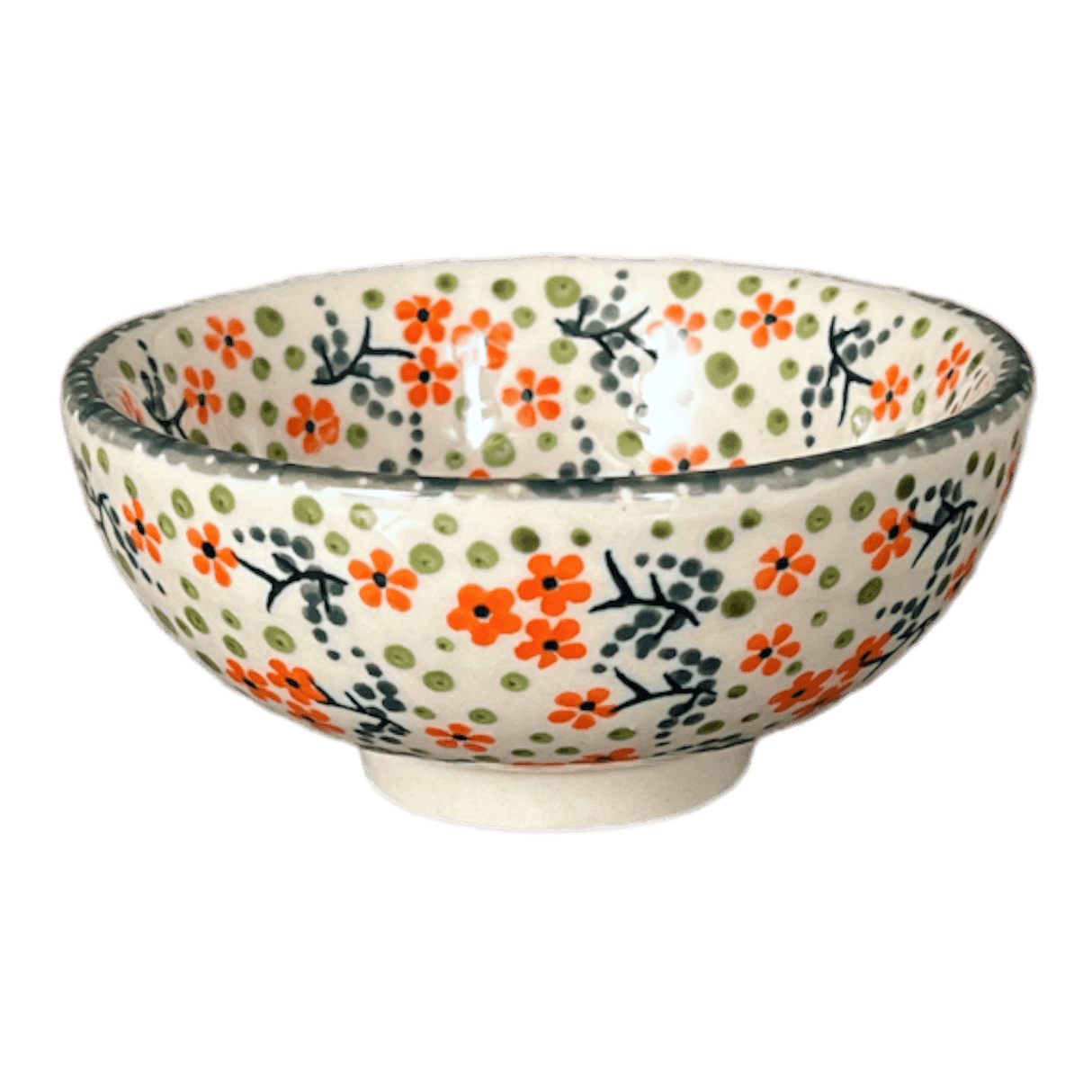 Bowl, Round, Dipping, 4.25" in "Peach Blossoms" by Manufaktura | M153S-AS46