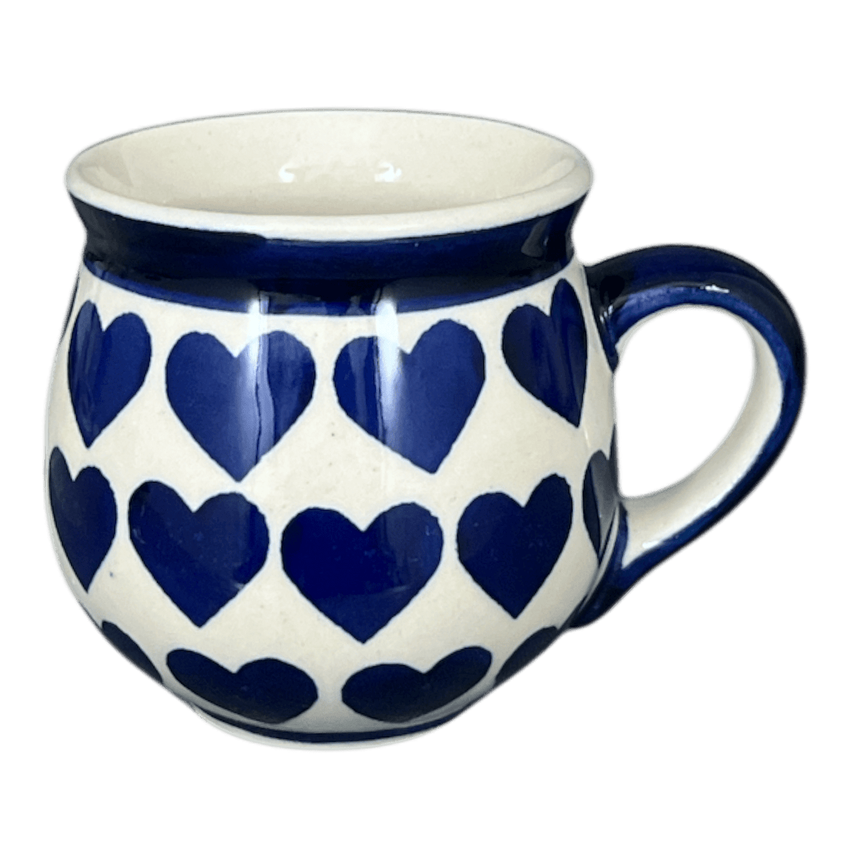 Mug, Belly Mug, Small, 7 oz in "Whole Hearted" by Manufaktura | K067T-SEDU