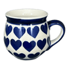 Polish Pottery Small Belly Mug (Whole Hearted) | K067T-SEDU at PolishPotteryOutlet.com