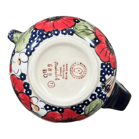 Polish Pottery 1.5 Liter Fancy Pitcher (Poppies & Posies) | D084S-IM02 Additional Image at PolishPotteryOutlet.com