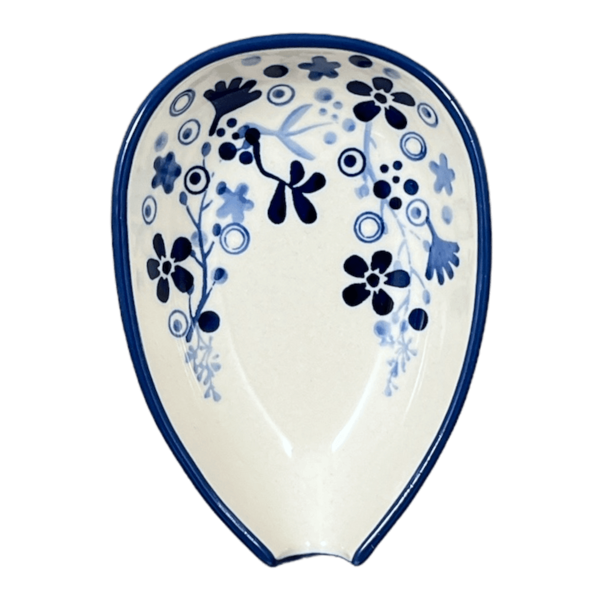 Spoon Rest, Small, 3.5" in "Whimsy Blues" by Manufaktura | P093S-GZ48