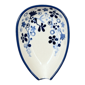 Polish Pottery Spoon Rest, Small, 3.5" in "Whimsy Blues" by Manufaktura | P093S-GZ48 Additional Image at PolishPotteryOutlet.com