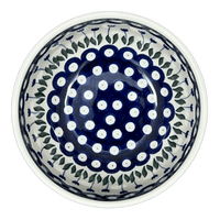 A picture of a Polish Pottery Bowl, Round, Deep, 6.25" in "Tulip Dot" by Ceramika Artystyczna | AC37-377Z as shown at PolishPotteryOutlet.com/products/6-25-round-deep-bowl-tulip-dot-ac37-377z