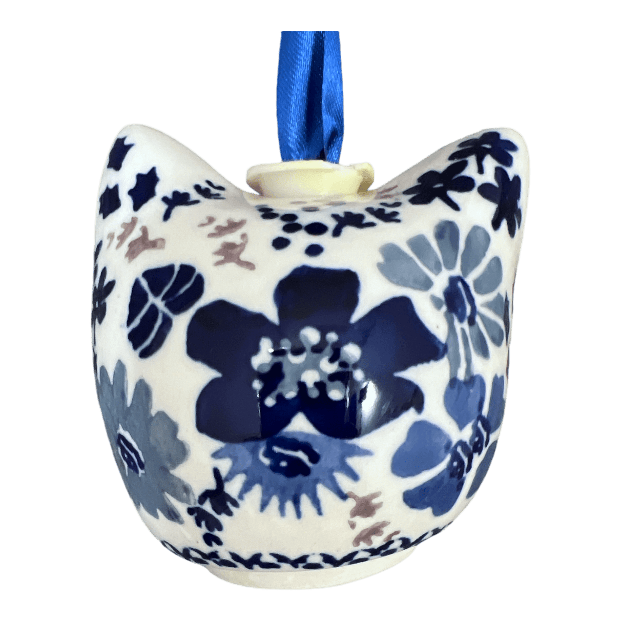 Ornament, Cat Head in "Blue Life" by Manufaktura | K142S-EO39