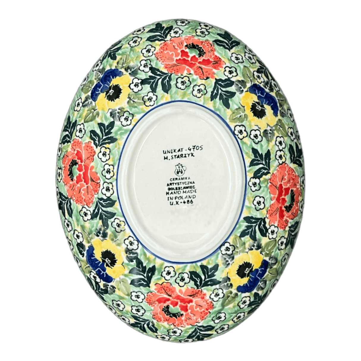 Dish, Oval, 10.25" in "Tropical Love" by Ceramika Artystyczna | AC93-U4705