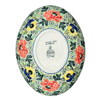 A picture of a Polish Pottery Dish, Oval, 10.25" in "Tropical Love" by Ceramika Artystyczna | AC93-U4705 as shown at PolishPotteryOutlet.com/products/10-25-oval-dish-tropical-love-ac93-u4705