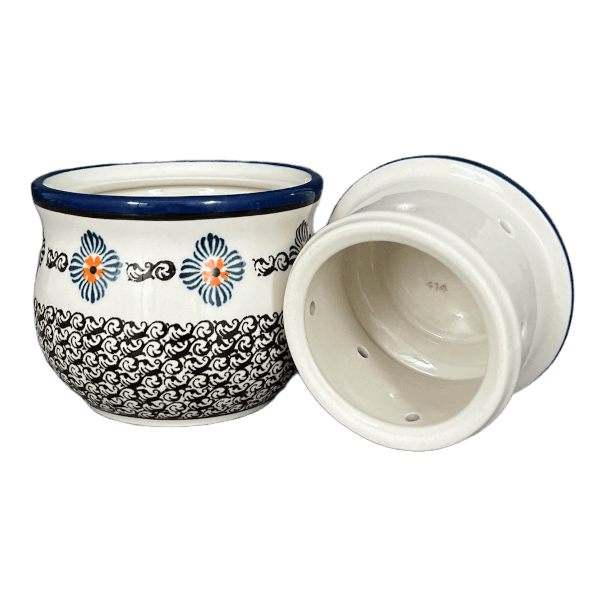 Butter Crock, 4.5" x 3.5" in "Mesa Verde Midnight" by Zaklady | Y1512-A1159A