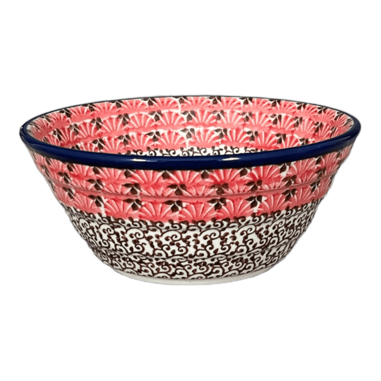 Bowl, Round, Ridged, 5.5" in "Coral Fans" by Ceramika Artystyczna | A696-2199X