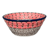 Polish Pottery Bowl, Round, Ridged, 5.5" in "Coral Fans" by Ceramika Artystyczna | A696-2199X at PolishPotteryOutlet.com