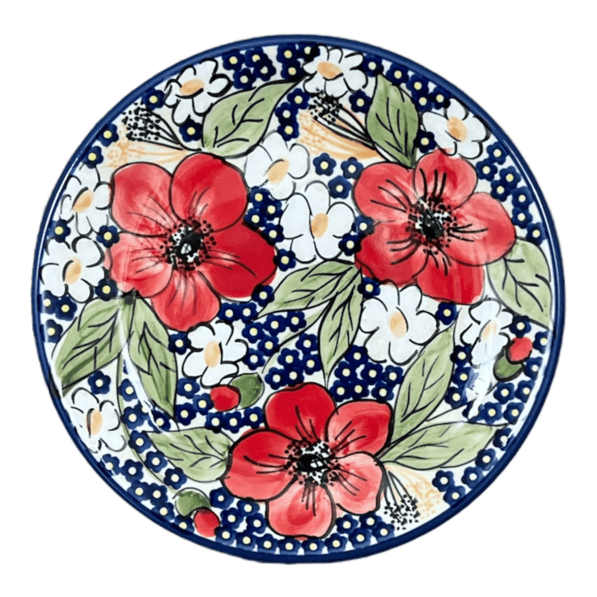 Plate, Round, Dessert, 6.5" in "Poppies & Posies" by Manufaktura | T130S-IM02